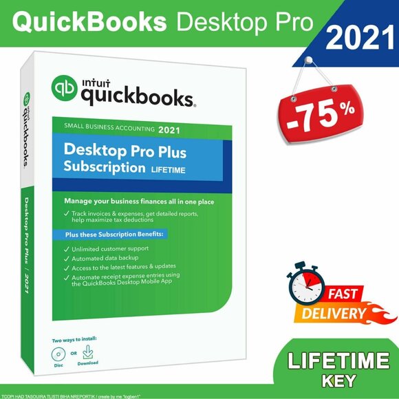 Quickbooks Desktop Pro 2021 - Lifetime Subscription - Picture 1 of 5